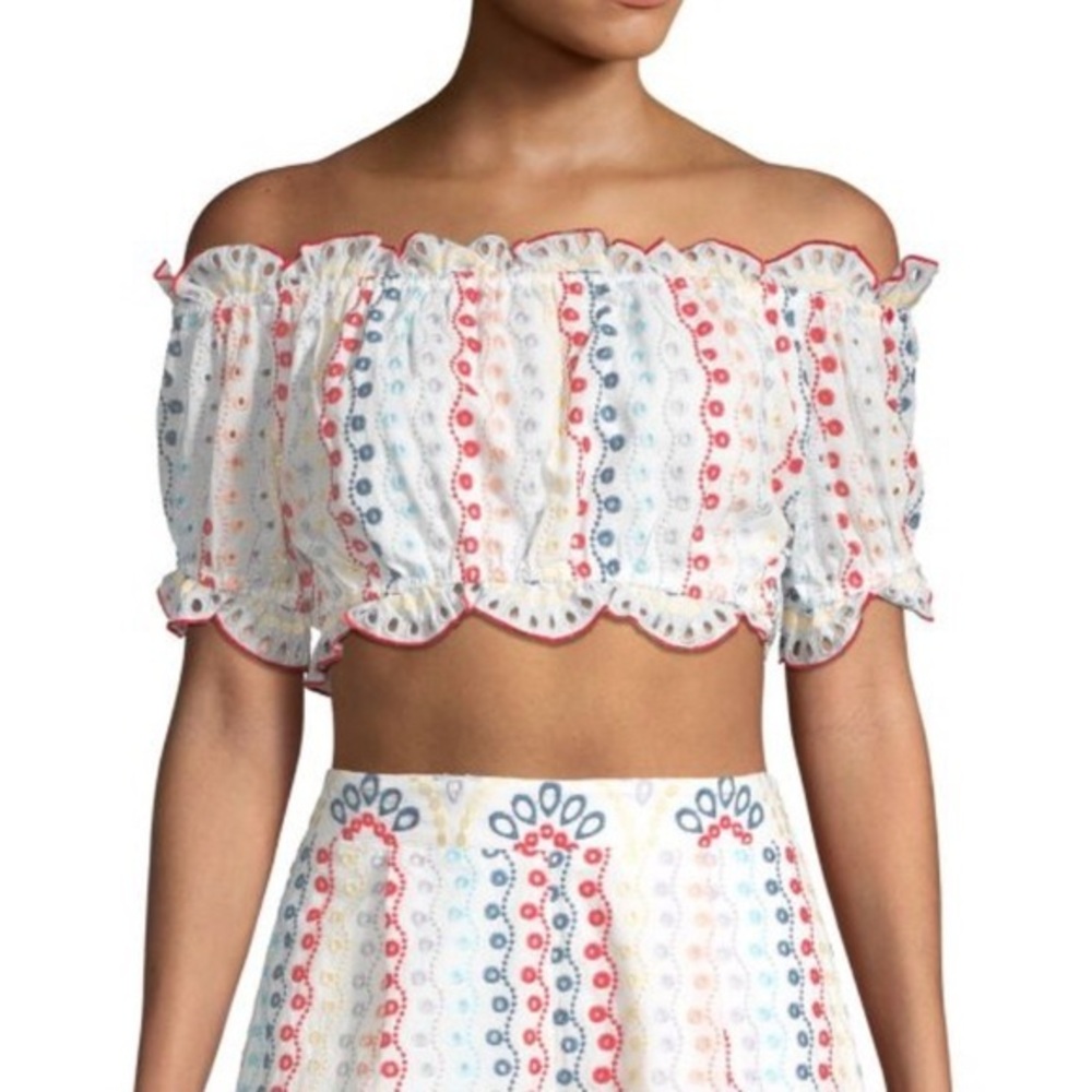RED CARTER
Eyelet Cropped Top